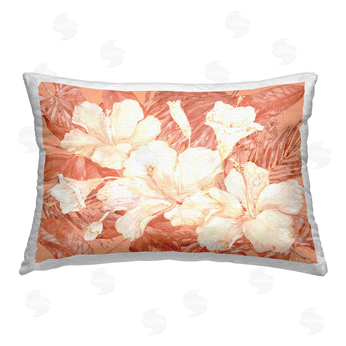 Paul Brent Bright Hibiscus Bundle Outdoor Quick-Dry Polyester Printed Throw Pillow