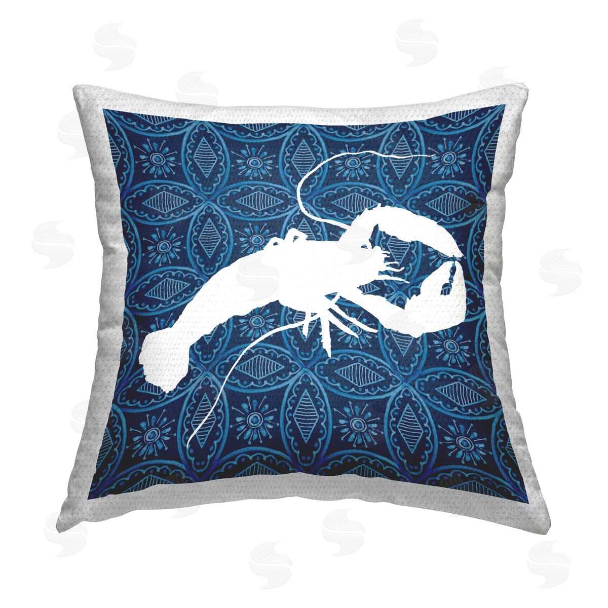 Carol Robinson Sea Patterned Lobster Outdoor Quick-Dry Polyester Printed Throw Pillow