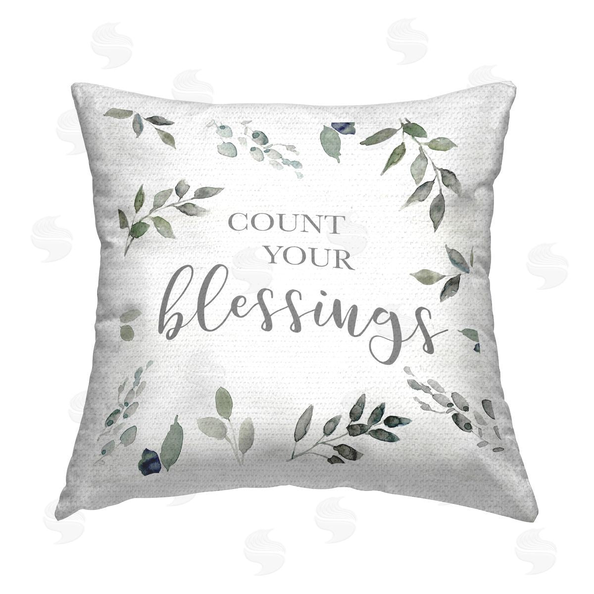 Carol Robinson Botanical Count Your Blessings Outdoor Quick-Dry Polyester Printed Throw Pillow