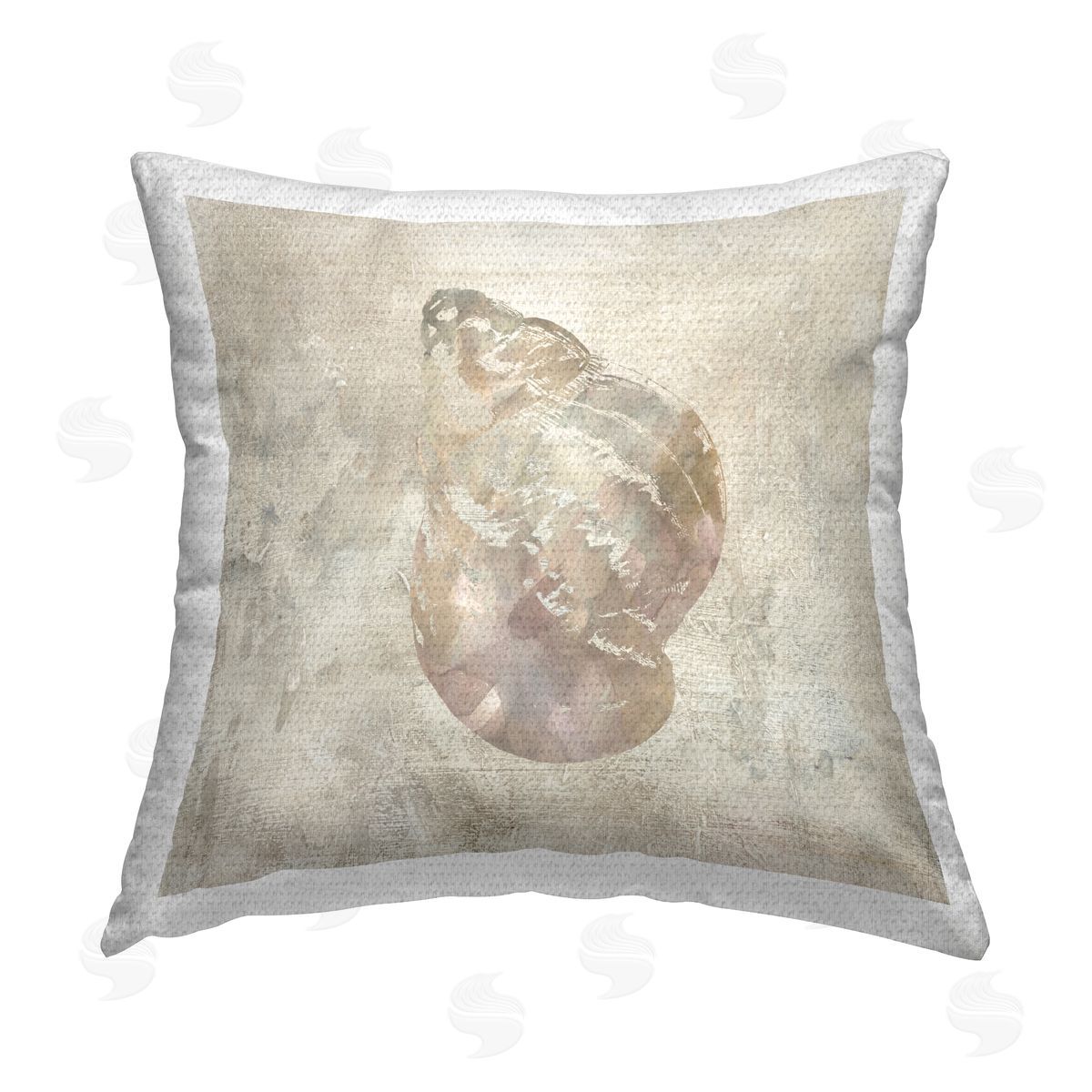 Carol Robinson Faded Seashell Illusion Outdoor Quick-Dry Polyester Printed Throw Pillow