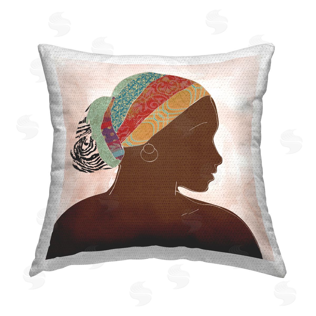 Carol Robinson Beautiful African Portrait Outdoor Quick-Dry Polyester Printed Throw Pillow