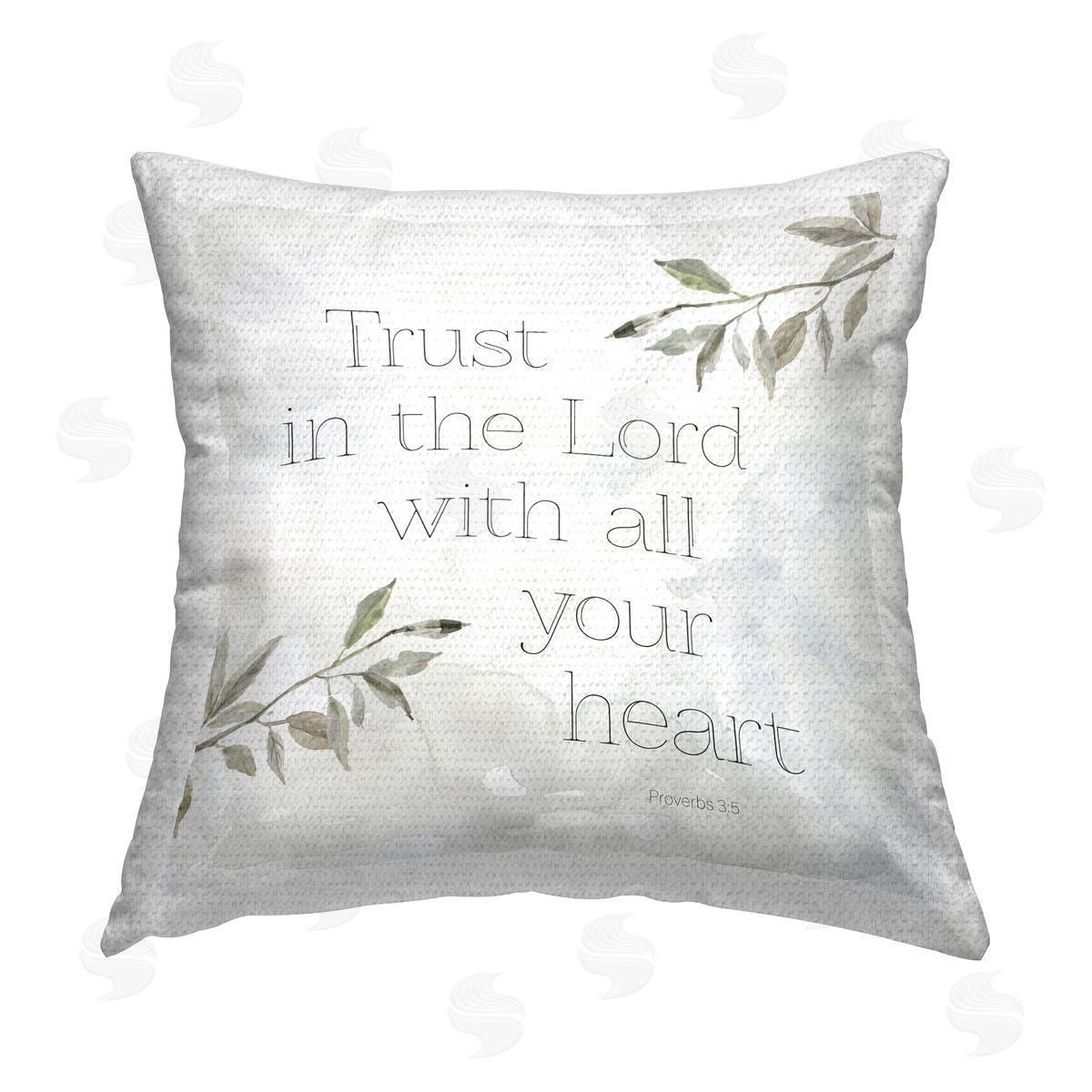 Carol Robinson Trust The Lord Sentiment Outdoor Quick-Dry Polyester Printed Throw Pillow