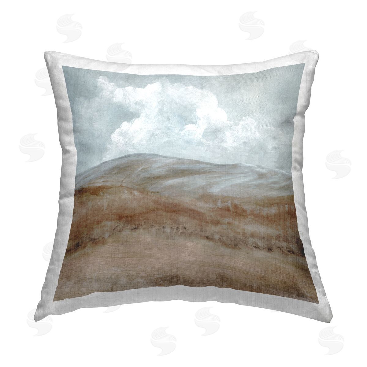 Carol Robinson Welcome Rain Landsacpe Printed Plush Polyester Throw Pillow
