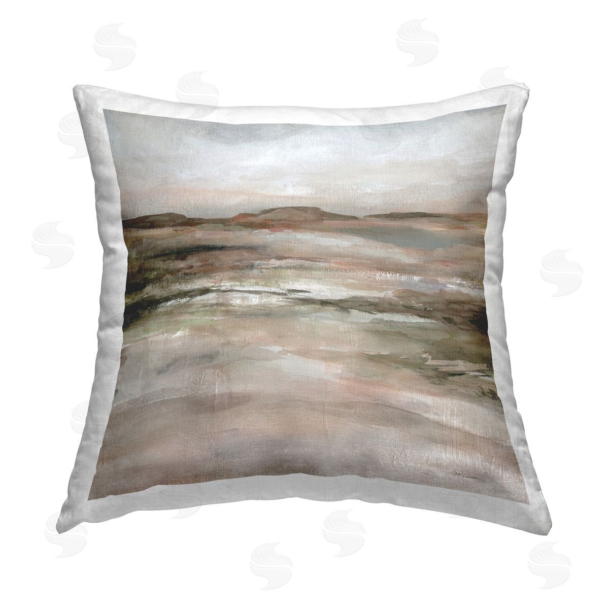 Carol Robinson Rustic Faded Desert View Printed Plush Polyester Throw Pillow