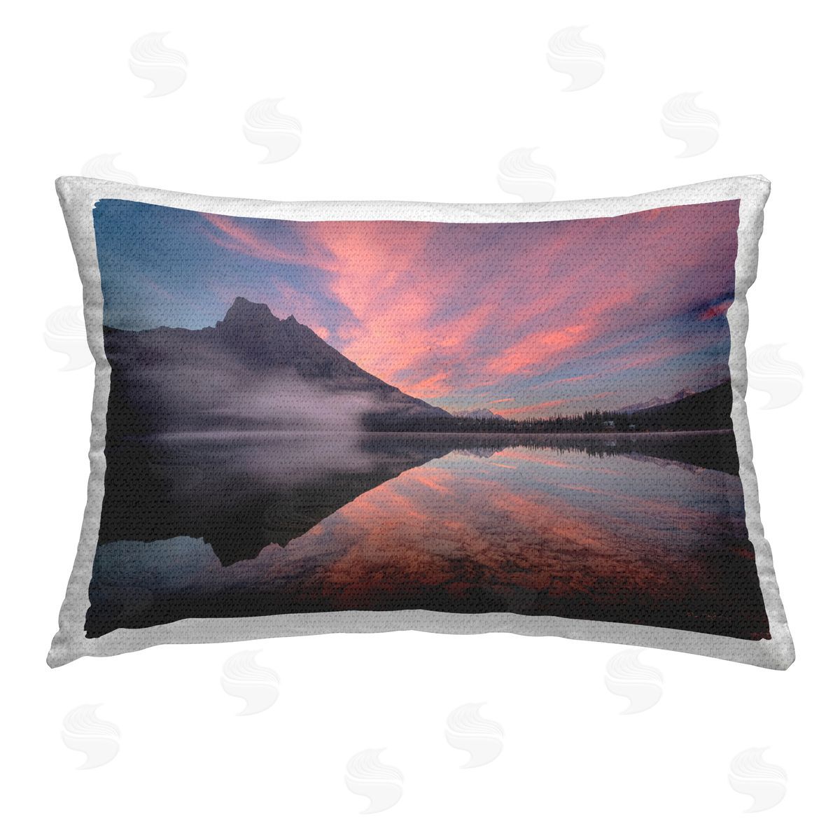 Alan Majchrowicz Emerald Lake Sunset Outdoor Quick-Dry Polyester Printed Throw Pillow