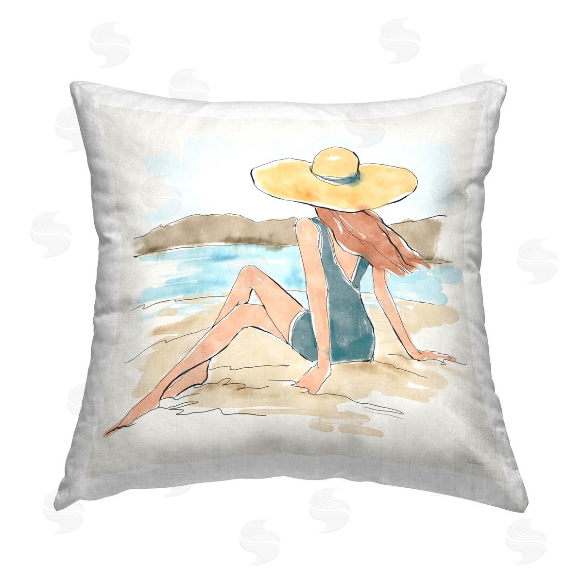 Anne Tavoletti Summer Day Beauty Printed Plush Polyester Throw Pillow