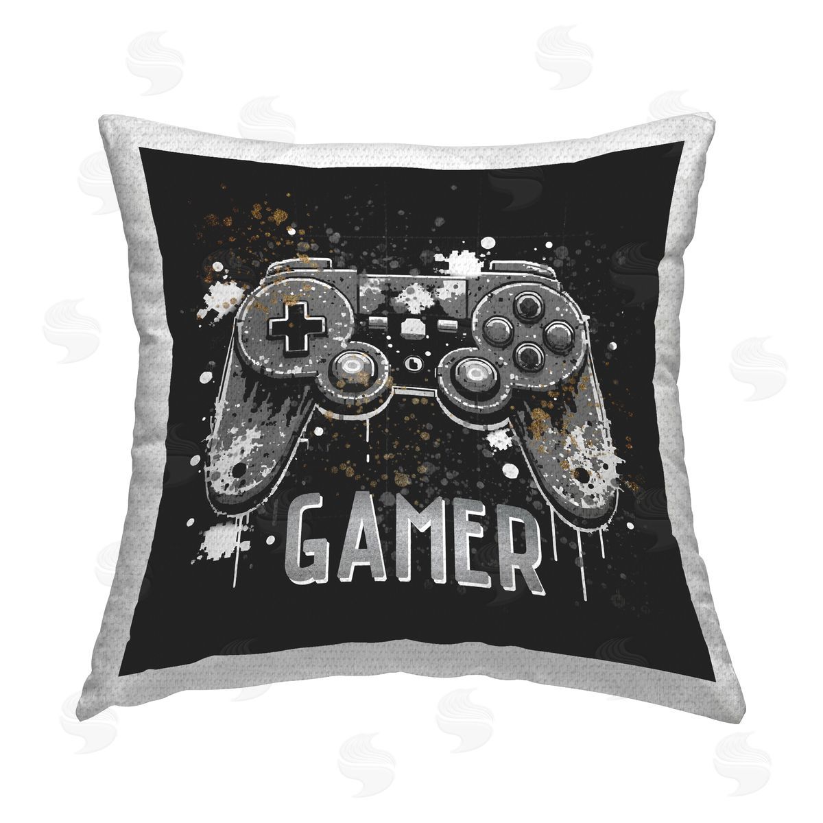 Kim Allen Pixel Style Gamer Outdoor Quick-Dry Polyester Printed Throw Pillow