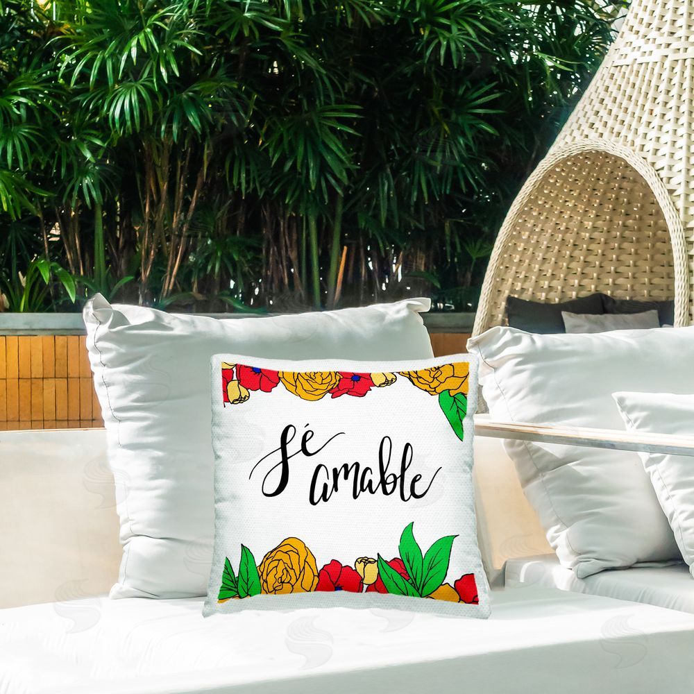 SD Graphics Studio  Outdoor Quick-Dry Polyester Printed Throw Pillow in Back Yard