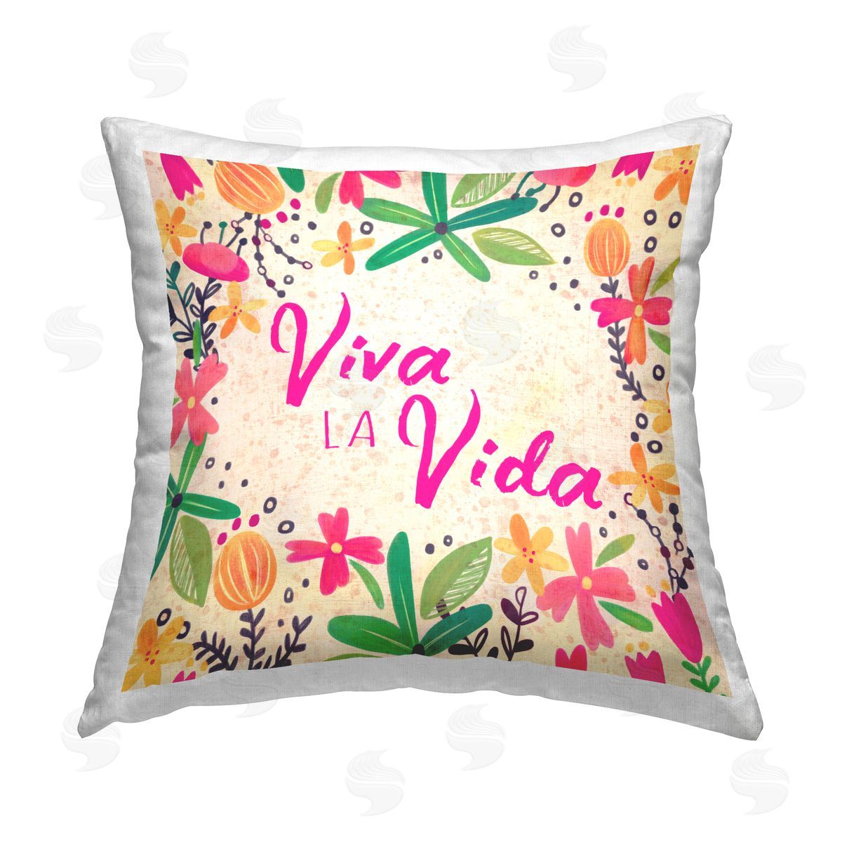 Josefina  Printed Plush Polyester Throw Pillow