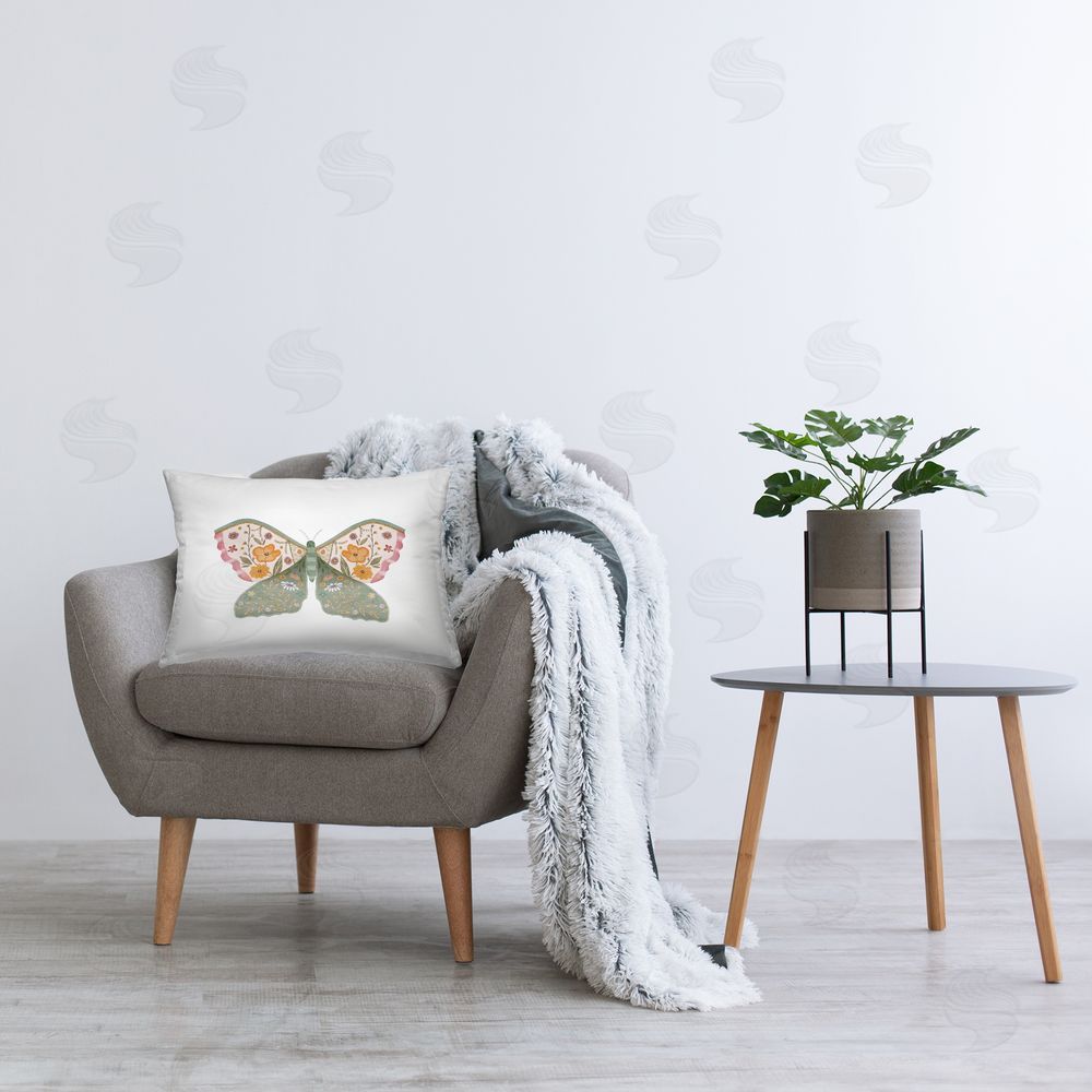 Kim Allen Snail Among Mushrooms Printed Plush Polyester Throw Pillow On Chair