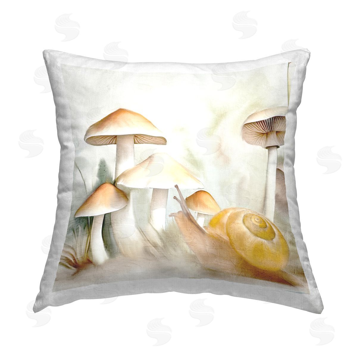 Leah Straatsma Marigold Floral Moth Printed Plush Polyester Throw Pillow