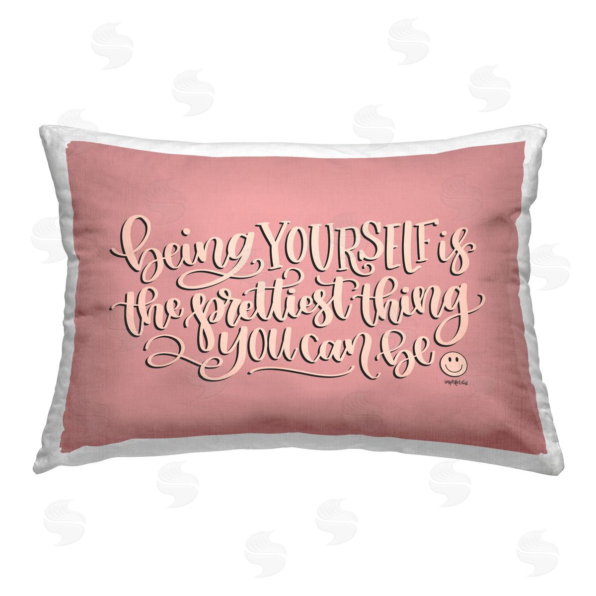 Imperfect Dust Being Yourself is Prettiest Printed Plush Polyester Throw Pillow