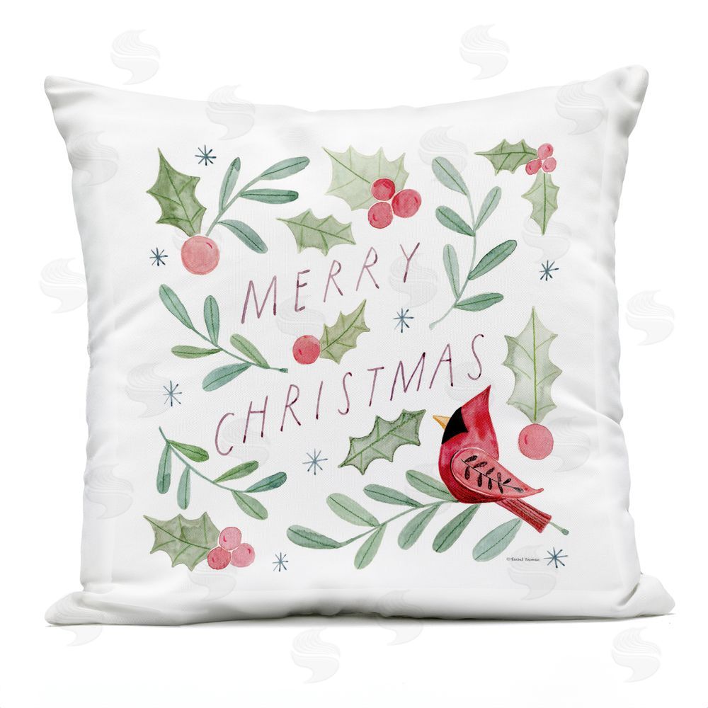 Rachel Nieman Soft Whimsical Christmas Outdoor Quick-Dry Polyester Printed Throw Pillow