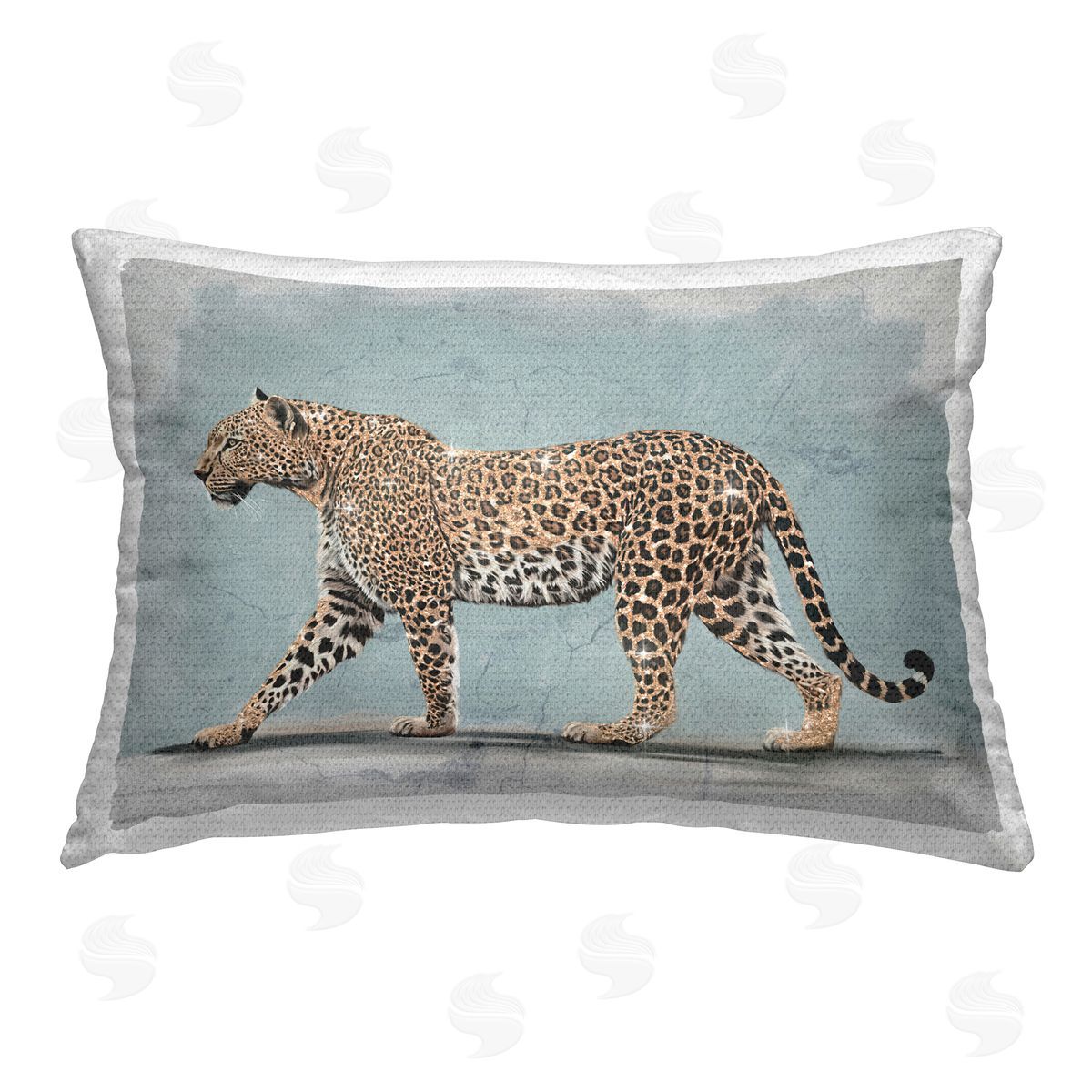 Svetlana Aleynikova Stepping Glam Leopard Outdoor Quick-Dry Polyester Printed Throw Pillow