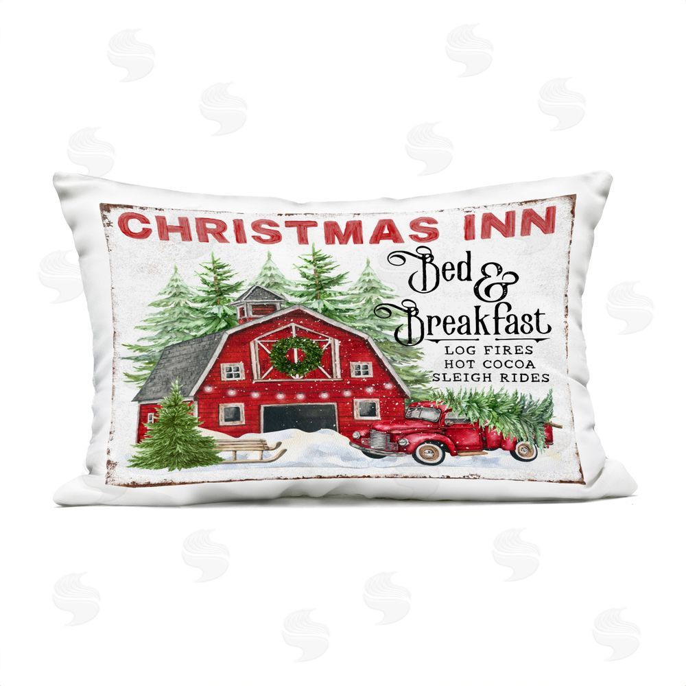 Creatif Belle Christmas Inn Shop Outdoor Quick-Dry Polyester Printed Throw Pillow