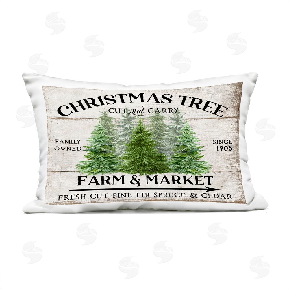 Creatif Belle Farm & Market Christmas Outdoor Quick-Dry Polyester Printed Throw Pillow