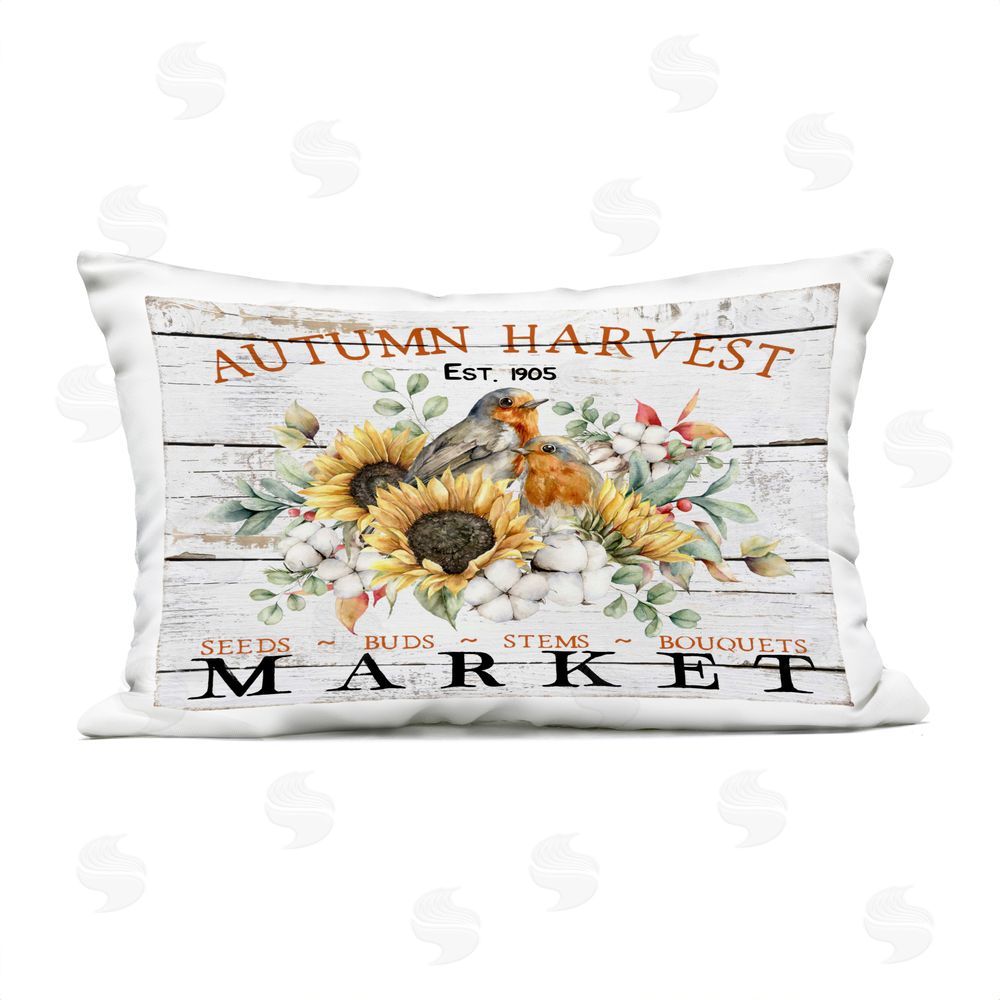 Creatif Belle Autumn Harvest Market Outdoor Quick-Dry Polyester Printed Throw Pillow