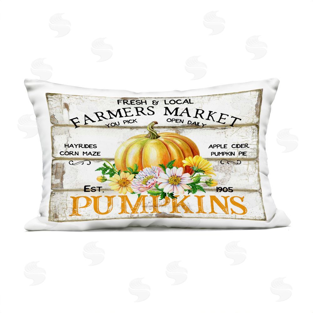 Creatif Belle Rustic & Floral Farm Market Outdoor Quick-Dry Polyester Printed Throw Pillow