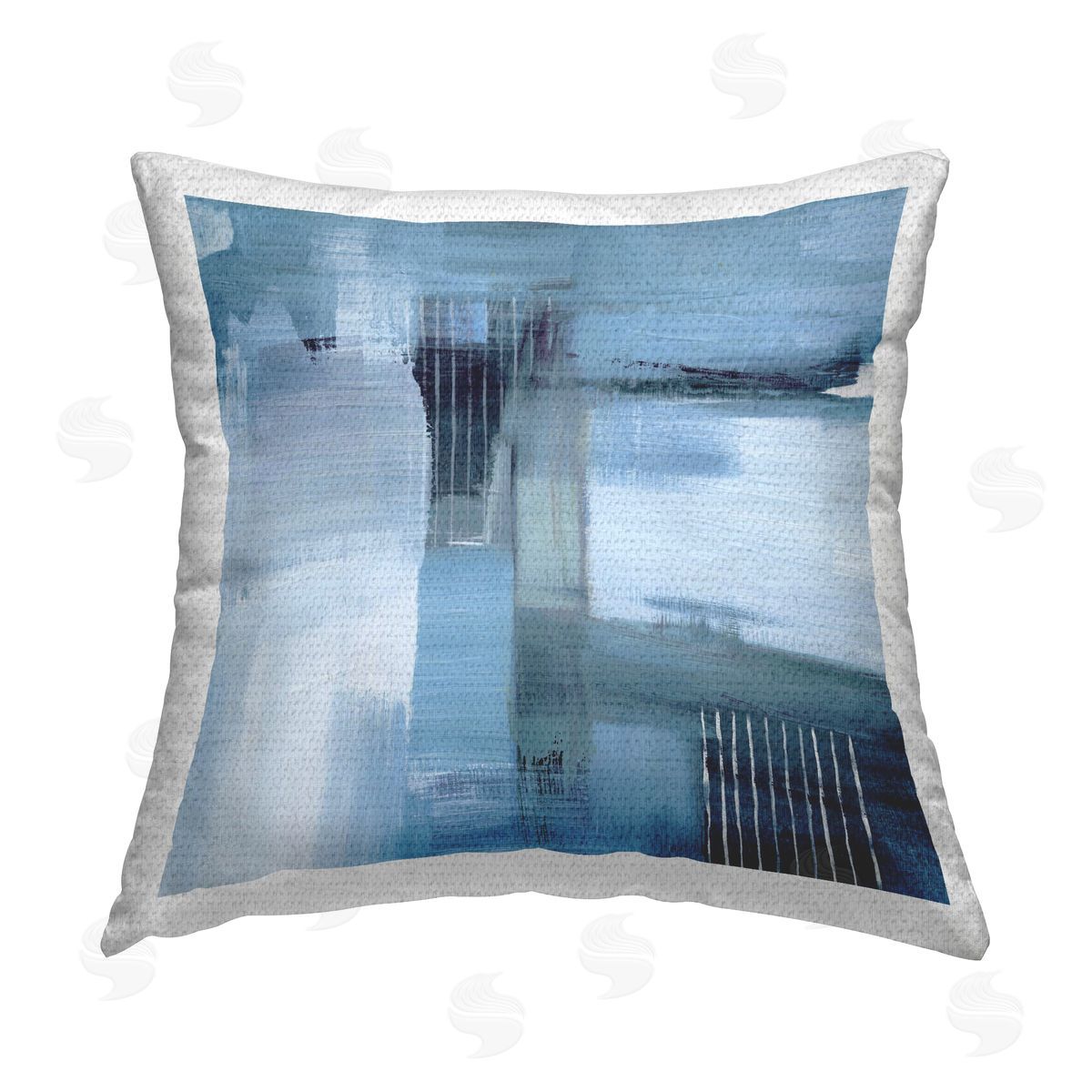 Susan Jill Woven Paint Streaks Outdoor Quick-Dry Polyester Printed Throw Pillow