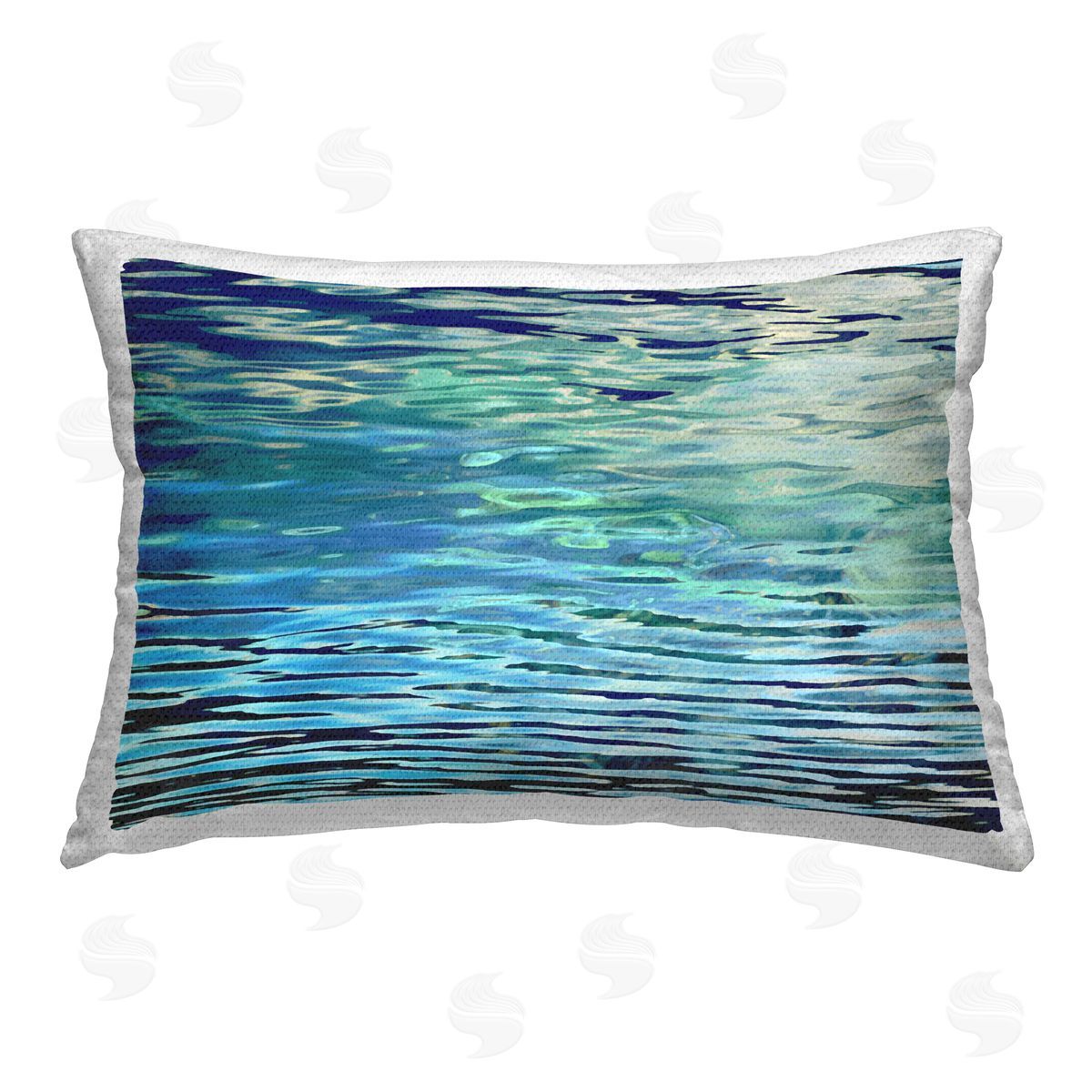 Michael Barrett Sunlit Sea Ripples Outdoor Quick-Dry Polyester Printed Throw Pillow