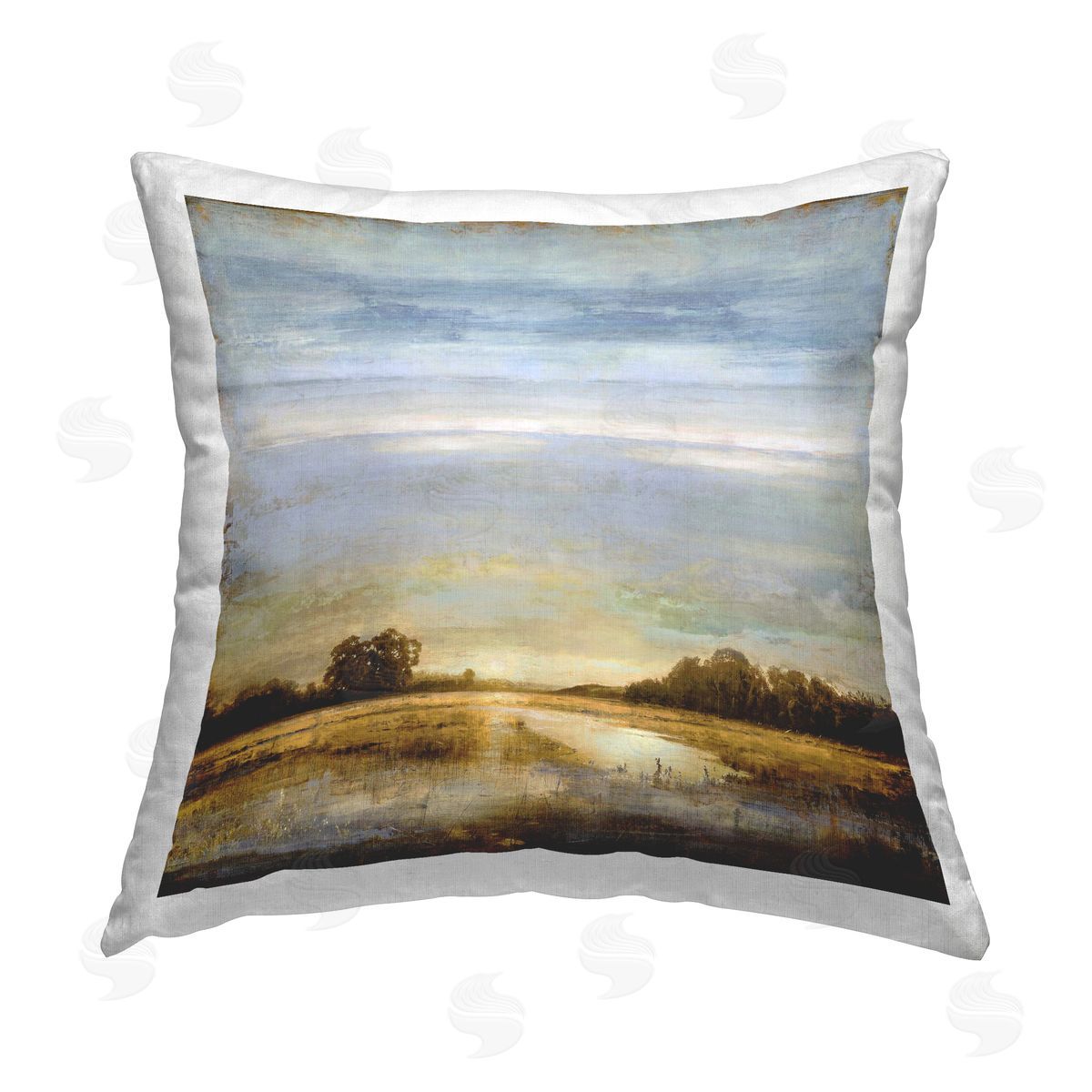Elizabeth Wright Rustic Vintage Palms Printed Plush Polyester Throw Pillow
