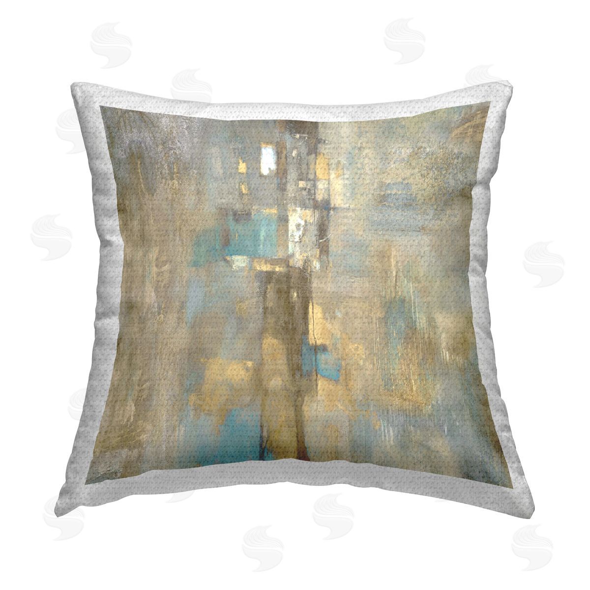 Justin Turner Complex Abstract with Blue Outdoor Quick-Dry Polyester Printed Throw Pillow