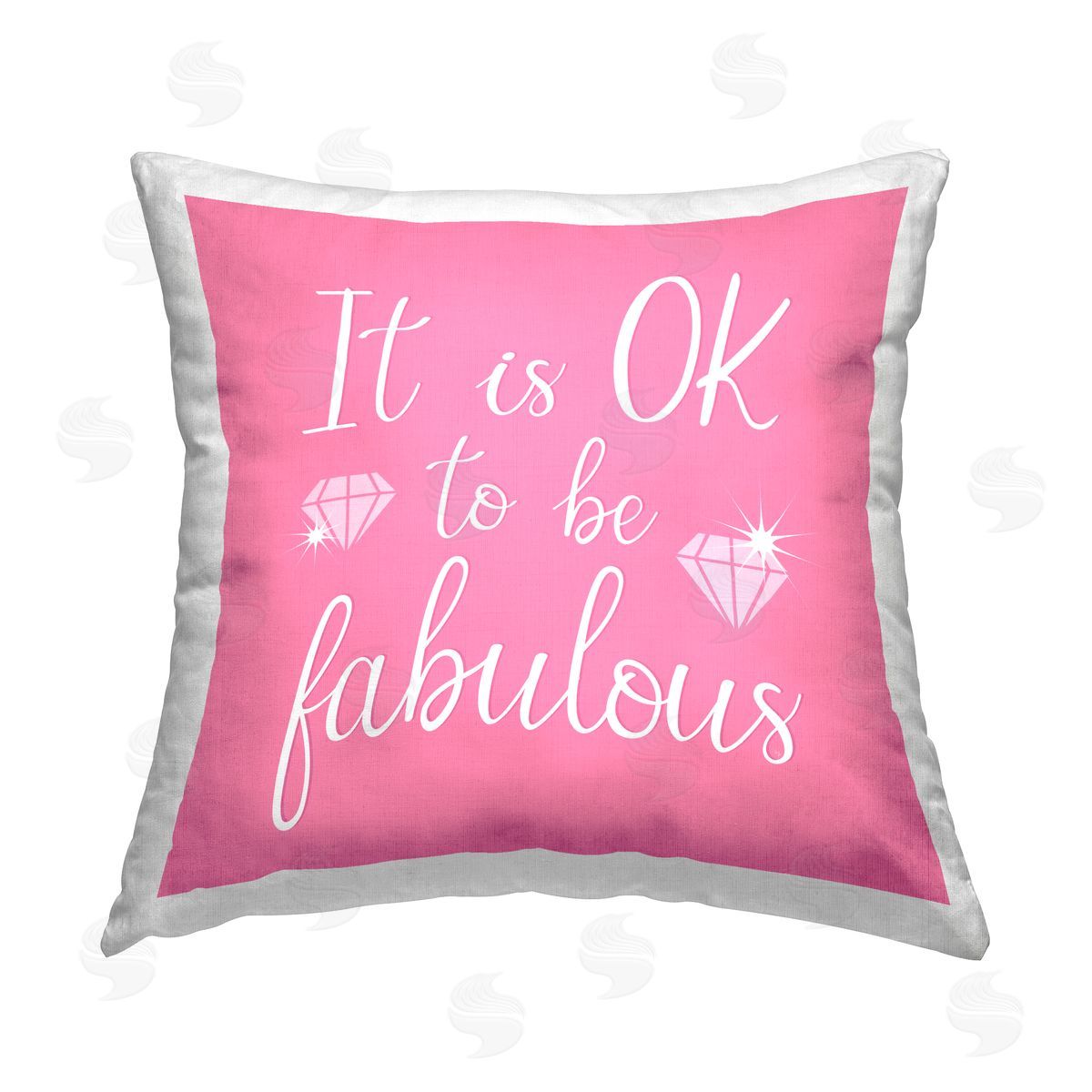 Martina Pavlova Be Fabulous with Gems Printed Plush Polyester Throw Pillow