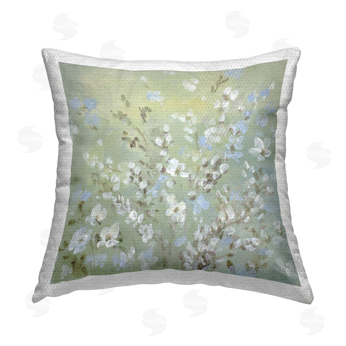 Lanie Loreth Wispy Willow Florals Outdoor Quick-Dry Polyester Printed Throw Pillow
