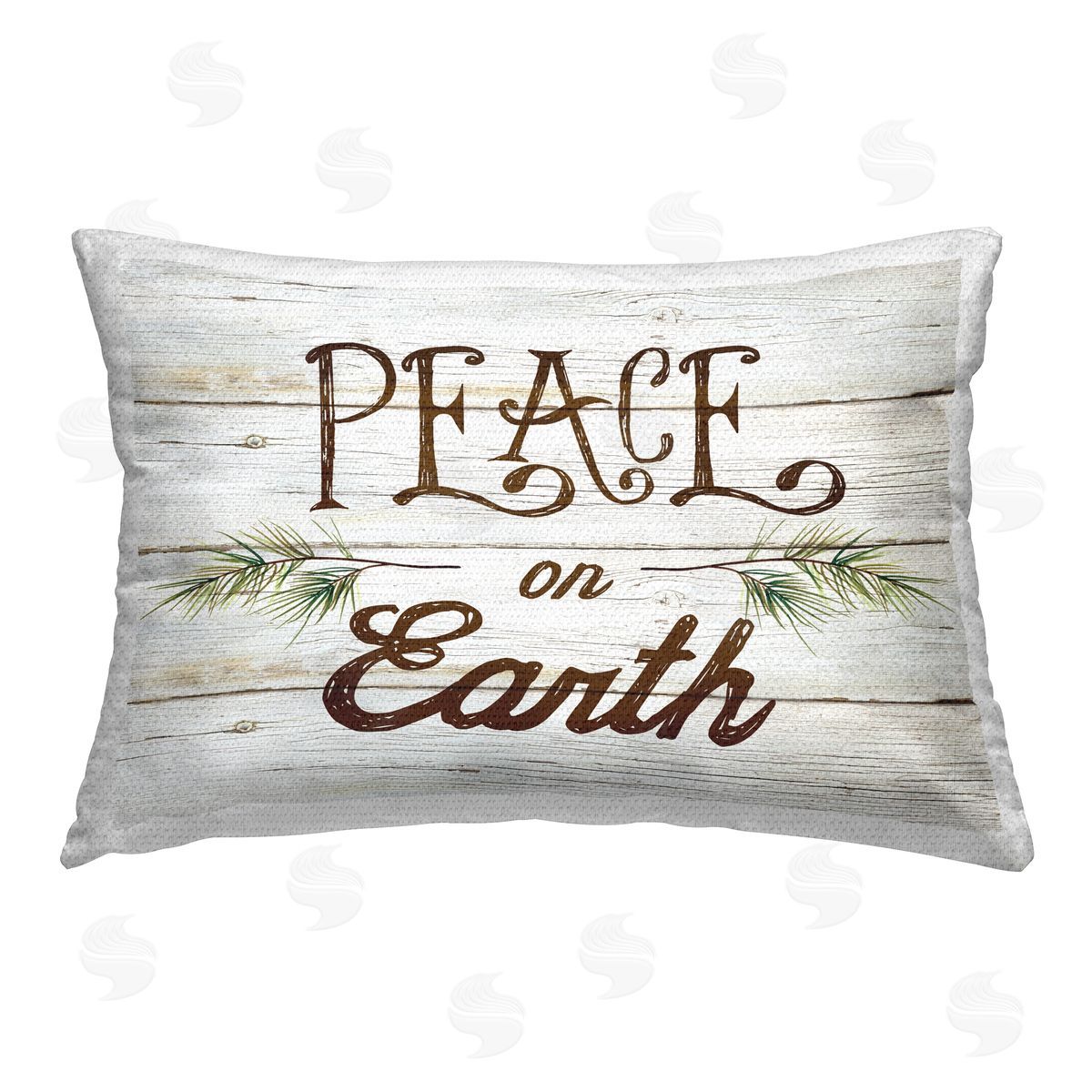 Carol Robinson Rustic Peace on Earth Outdoor Quick-Dry Polyester Printed Throw Pillow