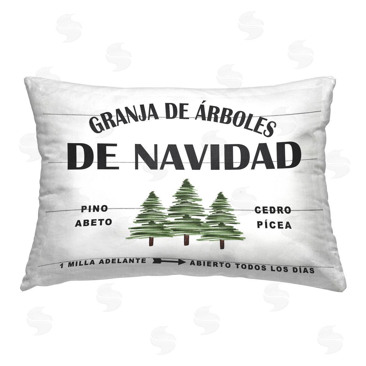 Lettered and Lined  Printed Plush Polyester Throw Pillow