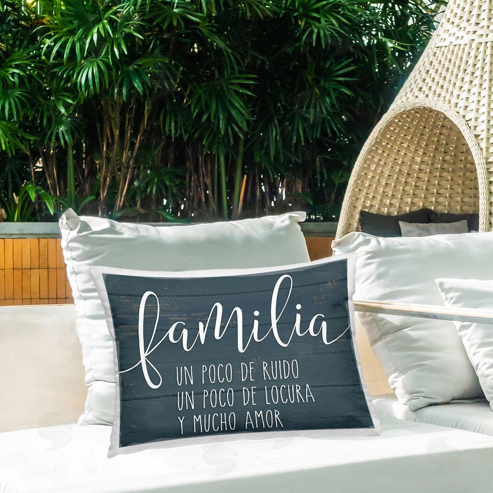 Lettered and Lined  Outdoor Quick-Dry Polyester Printed Throw Pillow in Back Yard