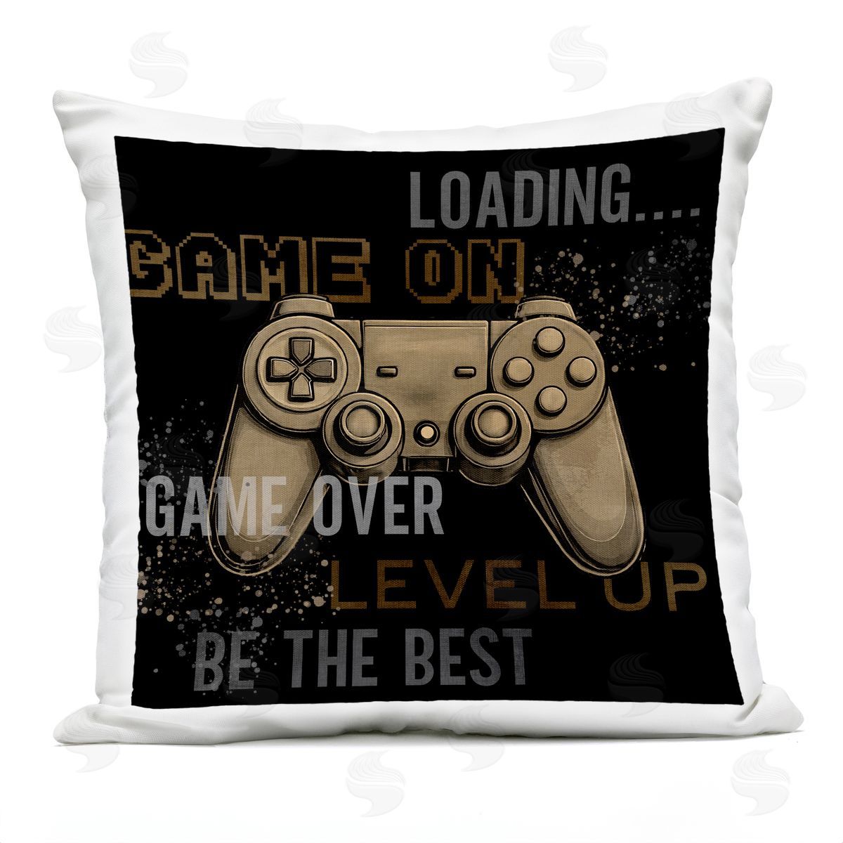Kim Allen Gamer Controls Phrases Outdoor Quick-Dry Polyester Printed Throw Pillow