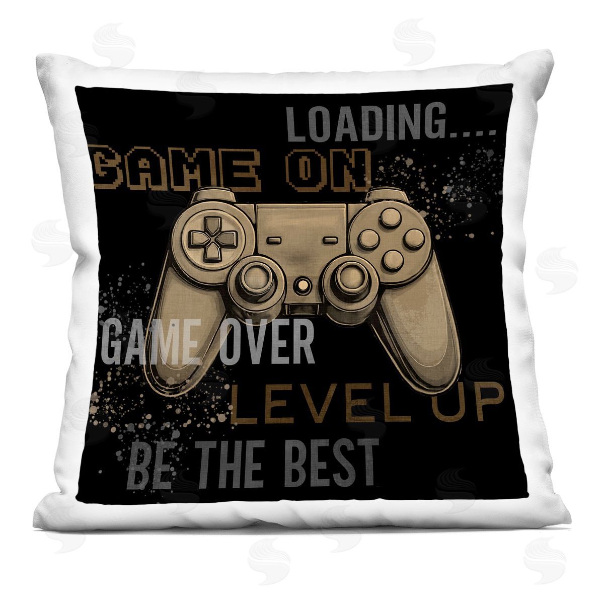 Kim Allen Gamer Controls Phrases Printed Plush Polyester Throw Pillow
