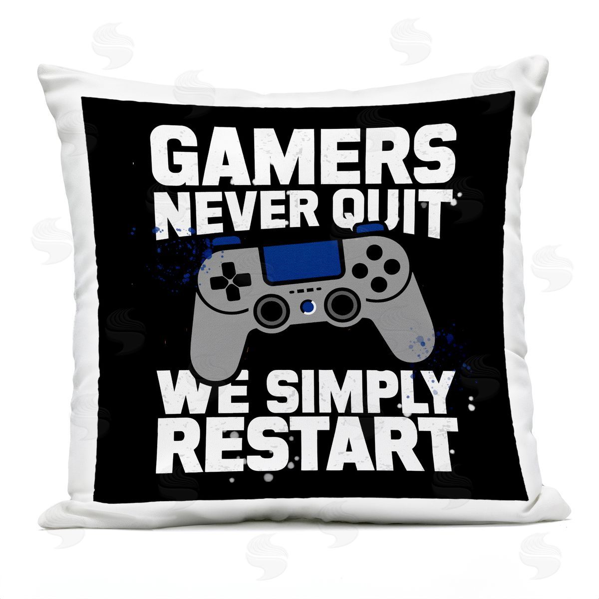 Kim Allen Gamers Never Quit Phrase Outdoor Quick-Dry Polyester Printed Throw Pillow