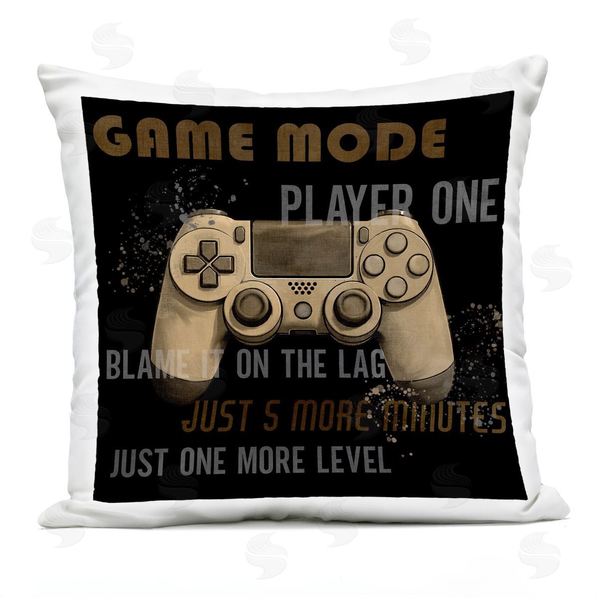 Kim Allen Gamer Phrases Vintage Style Outdoor Quick-Dry Polyester Printed Throw Pillow