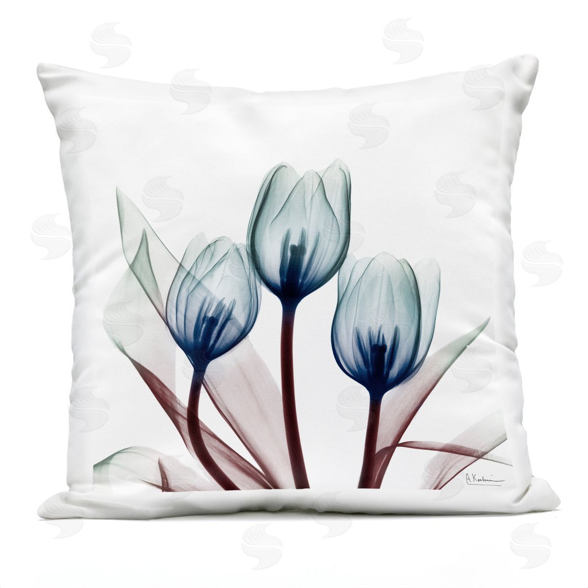 Albert Koetsier Vibrant Opaque Tulips Outdoor Quick-Dry Polyester Printed Throw Pillow