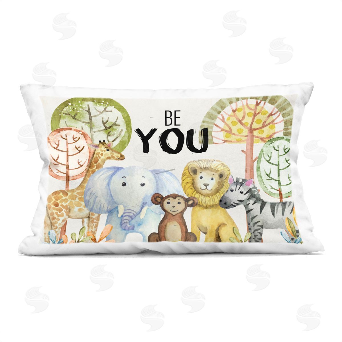 Kim Allen Be You Jungle Animals Printed Plush Polyester Throw Pillow