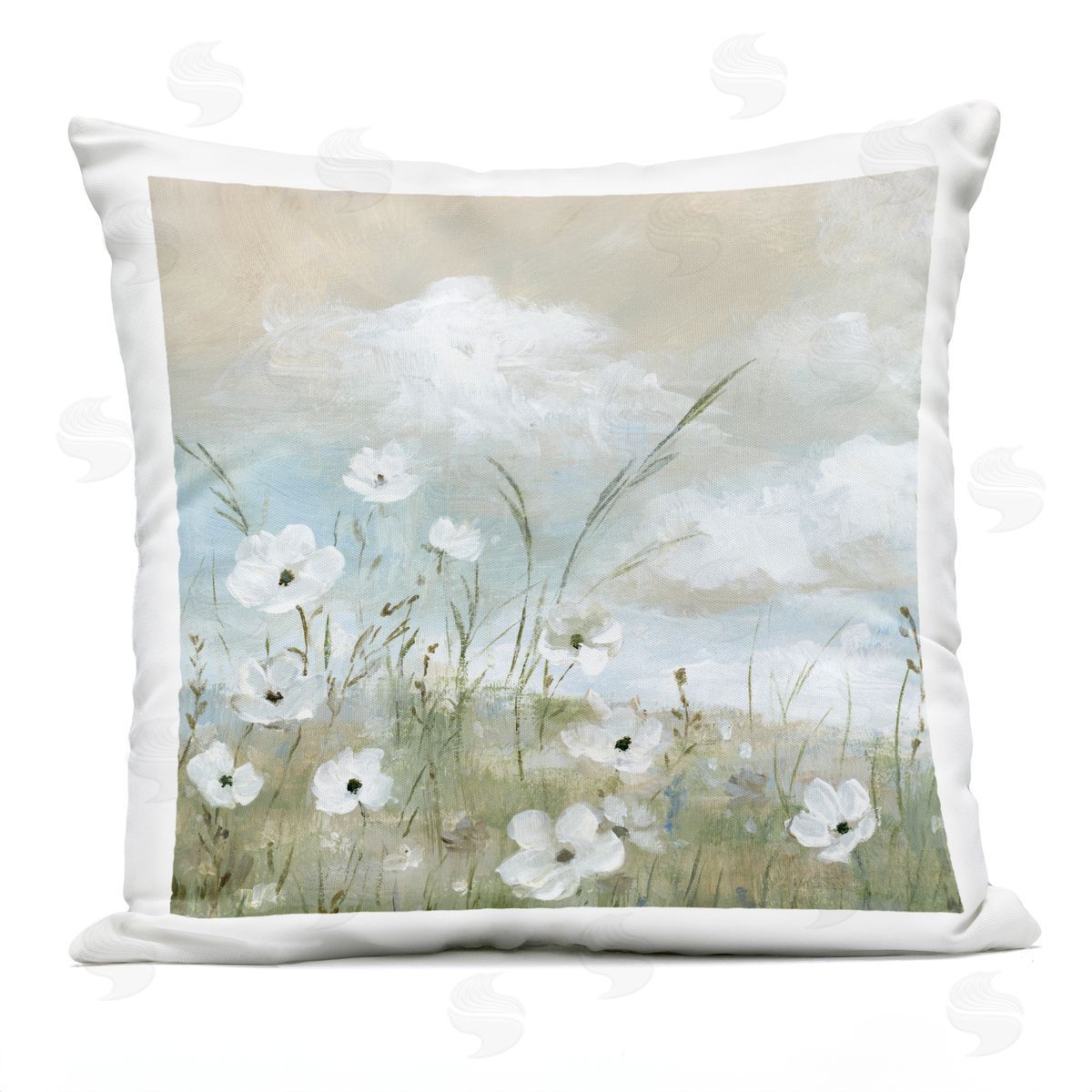 Nan Clouds Beyond Meadow Outdoor Quick-Dry Polyester Printed Throw Pillow