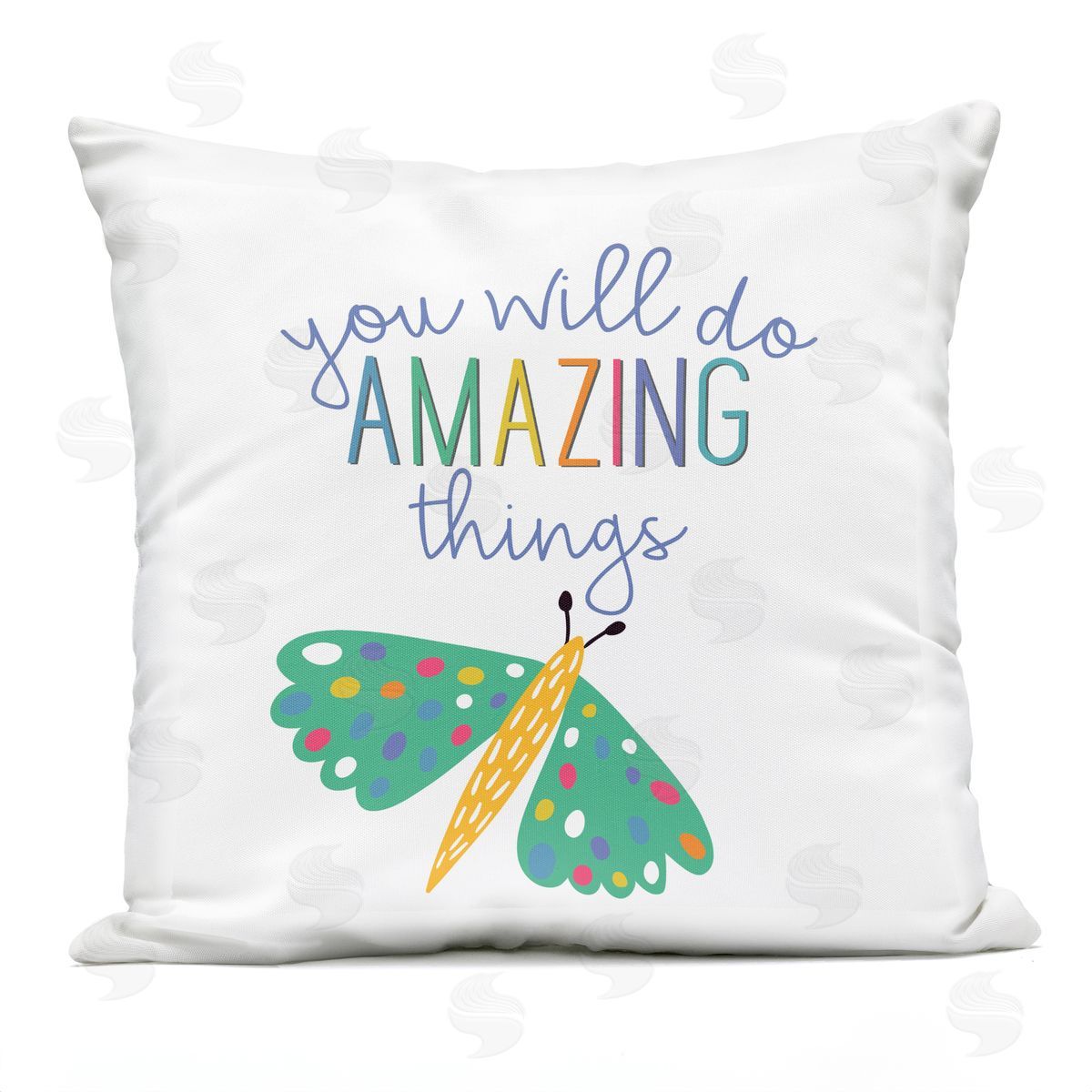 Kim Allen Inspiring Do Amazing Things Outdoor Quick-Dry Polyester Printed Throw Pillow