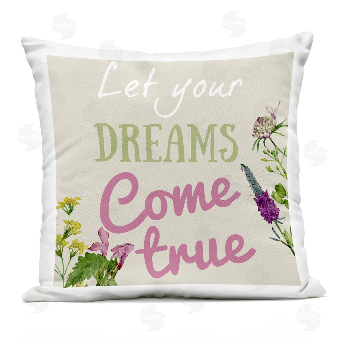 Kim Allen Dreams Come True with Florals Outdoor Quick-Dry Polyester Printed Throw Pillow