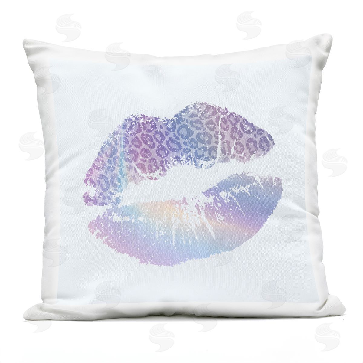 Kim Allen Glam Patterned Kiss Outdoor Quick-Dry Polyester Printed Throw Pillow