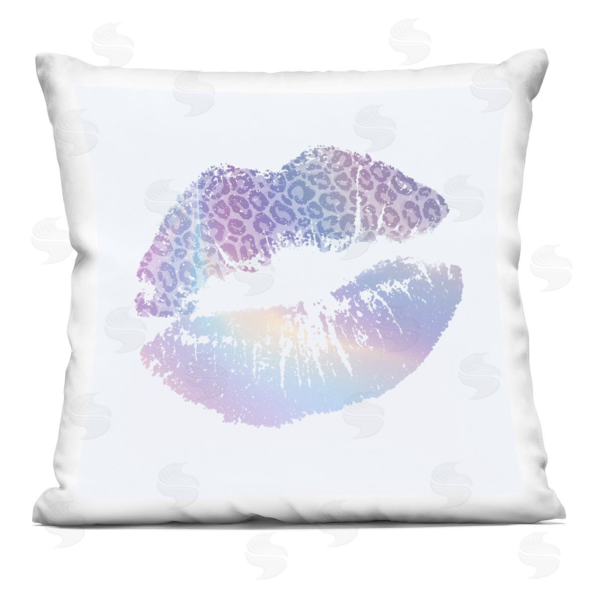 Kim Allen Glam Patterned Kiss Printed Plush Polyester Throw Pillow