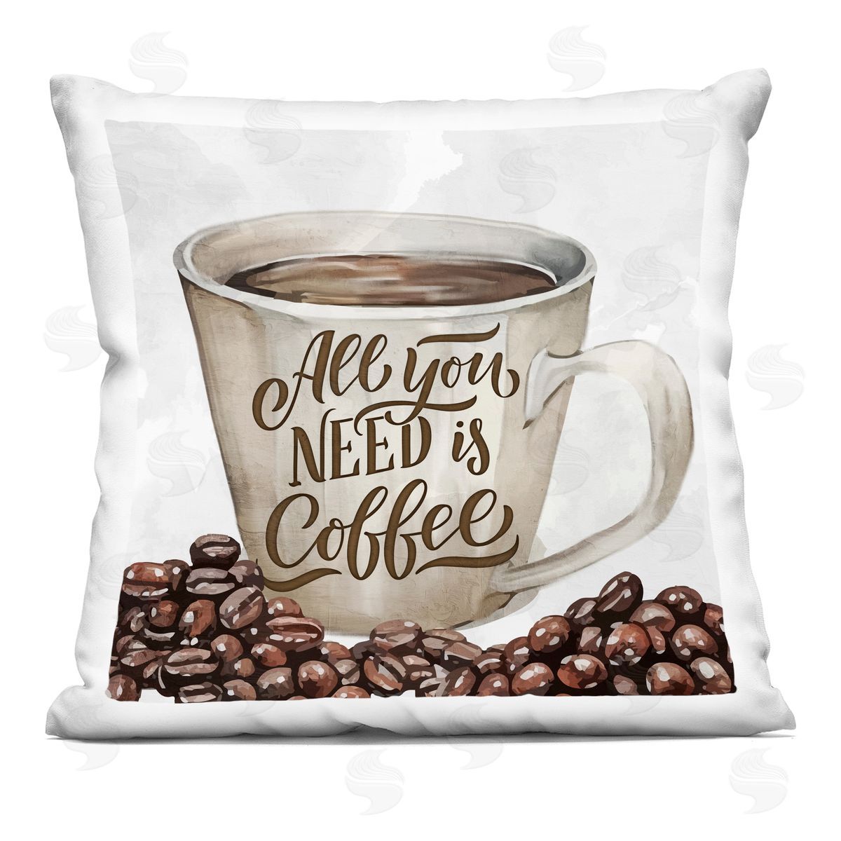 Kim Allen All You Need Morning Coffee Printed Plush Polyester Throw Pillow