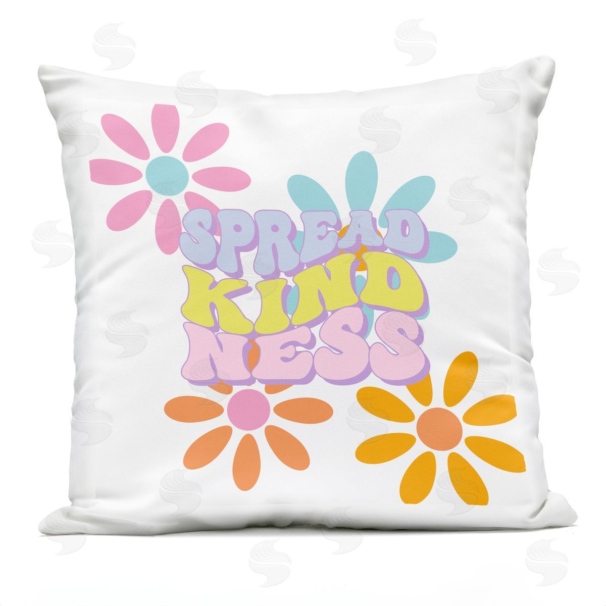 Jesse Keith Groovy Spread Kindness Outdoor Quick-Dry Polyester Printed Throw Pillow