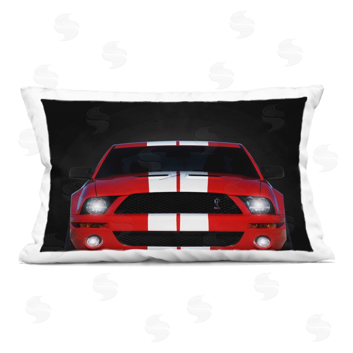 Mark Rogan Iconic Red Sports Car Printed Plush Polyester Throw Pillow
