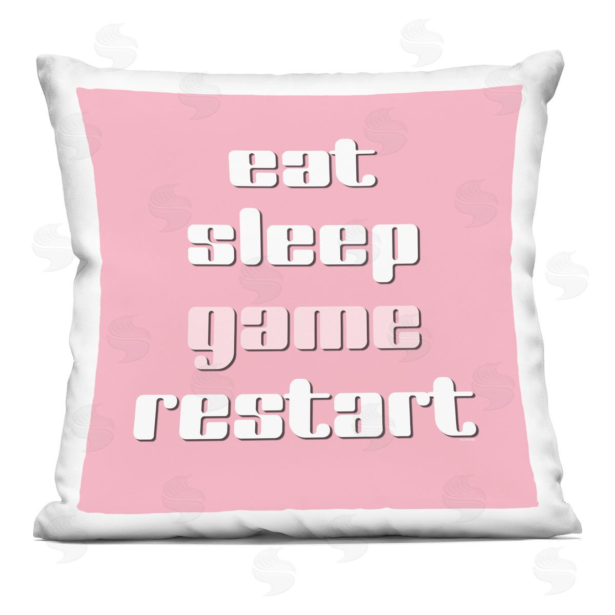 Yass Naffas Designs Gamer Phrases on Pink Printed Plush Polyester Throw Pillow