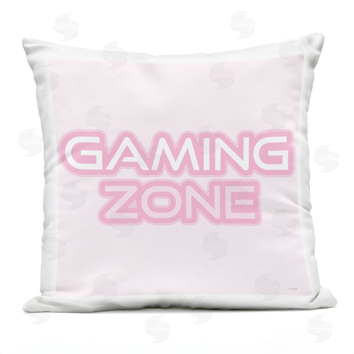Yass Naffas Designs Pastel Pink Gaming Zone Outdoor Quick-Dry Polyester Printed Throw Pillow
