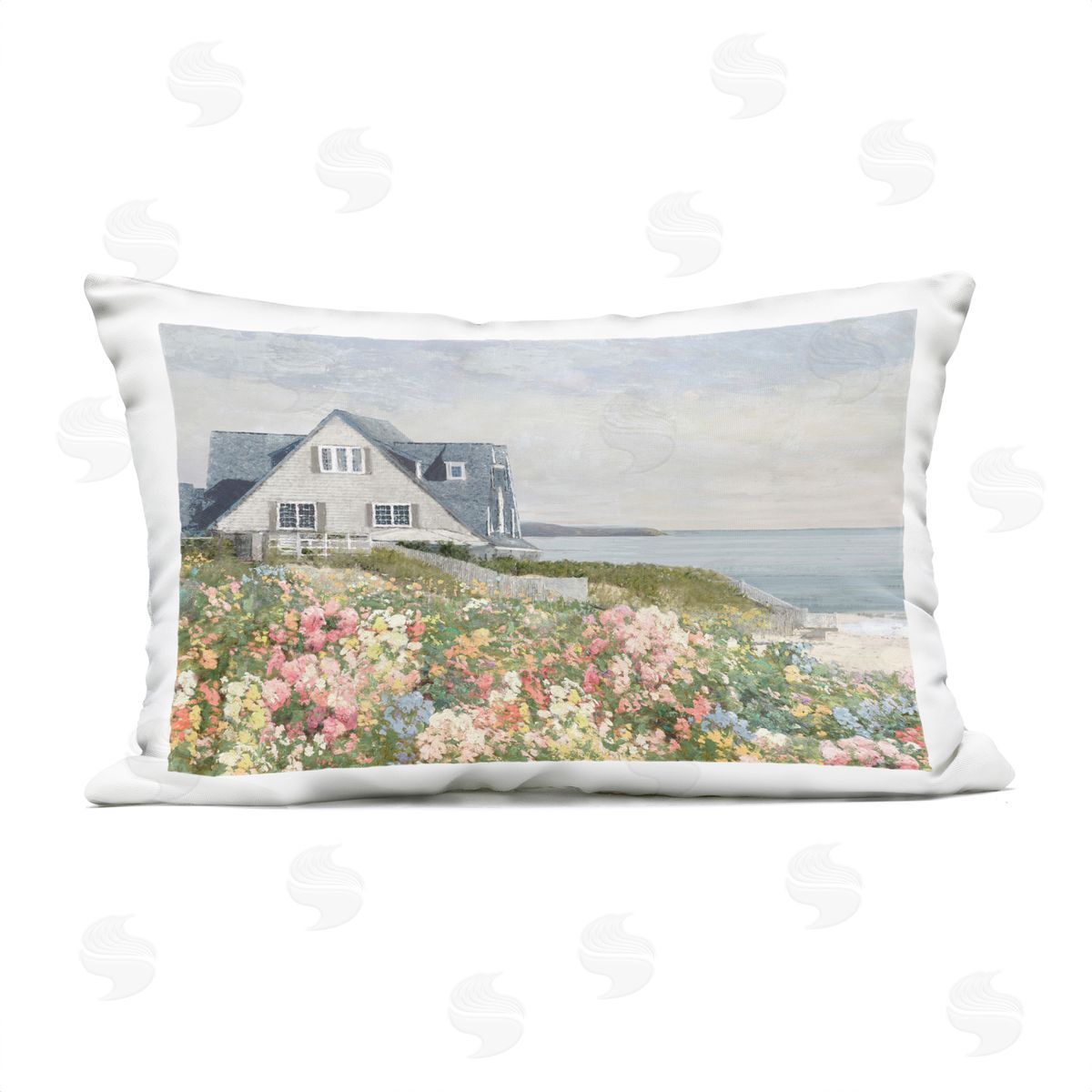 Amber Sterling Coastal Cottage Meadow Outdoor Quick-Dry Polyester Printed Throw Pillow