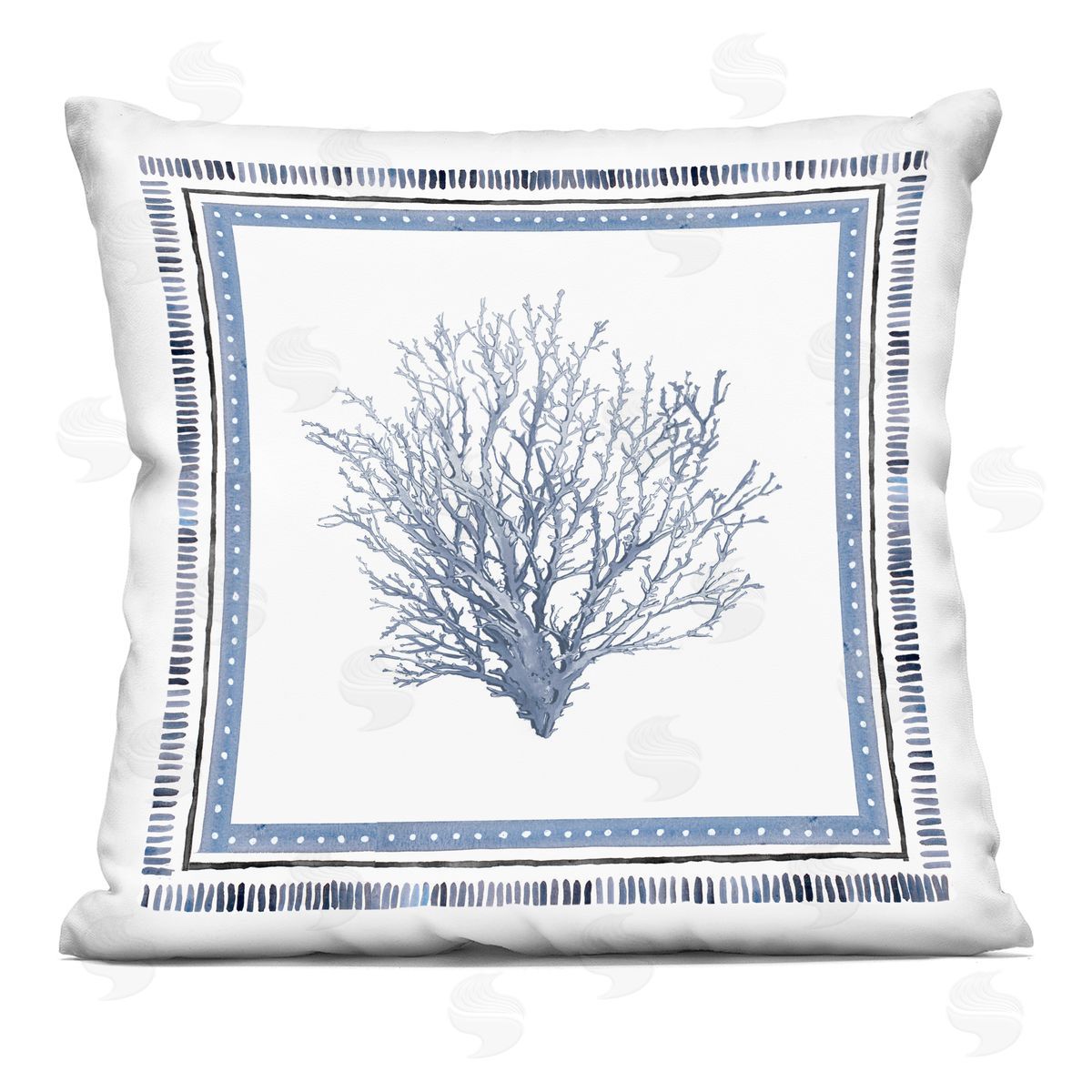Lanie Loreth Nautical Branch of Coral Printed Plush Polyester Throw Pillow