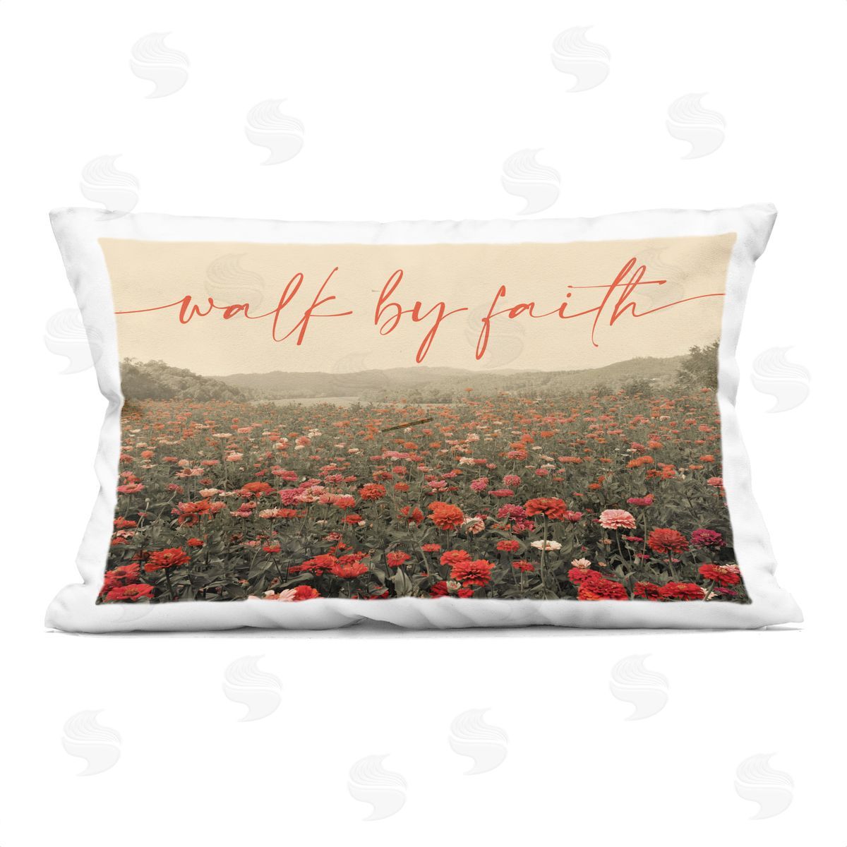 Gail Peck Walk By Faith Garden Printed Plush Polyester Throw Pillow